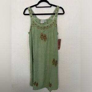 Raya Sun embroidered 60% Cotton 40% Rayon sleeveless dress
